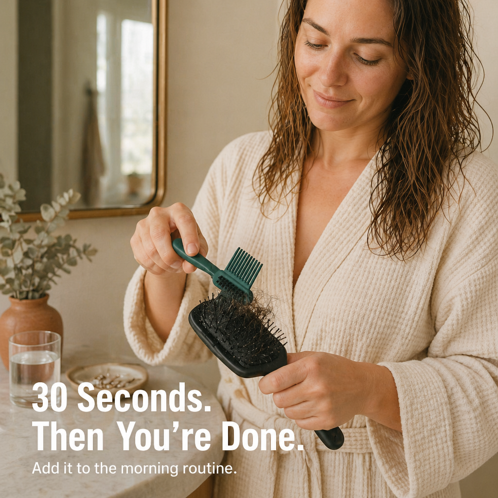 BrushVibe™ — Rake Out Tangled Hair And Scrub The Grime From Every Brush