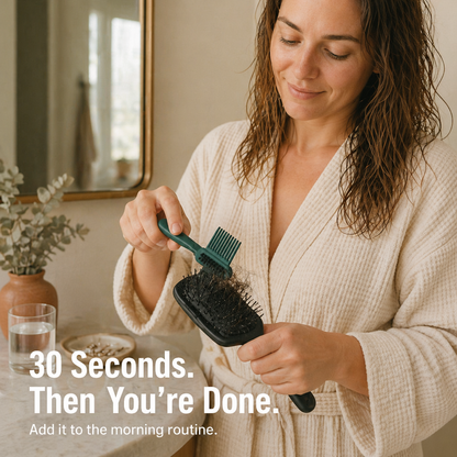 BrushVibe™ — Rake Out Tangled Hair And Scrub The Grime From Every Brush