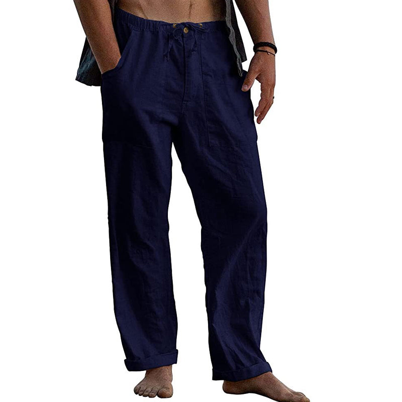 Men’s Cotton Linen Trousers | Relaxed Fit Summer Wear