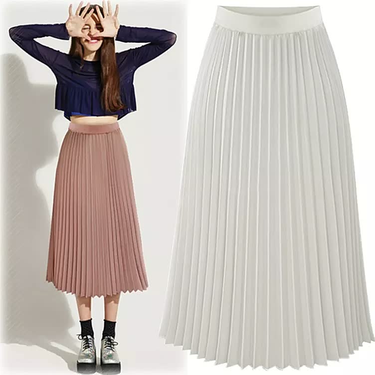 HighDress | Women's Elegant Pleated Skirt-Black-S-State of Style