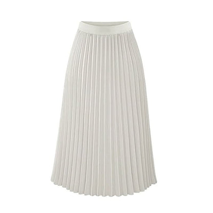 HighDress | Women's Elegant Pleated Skirt-White-S-State of Style
