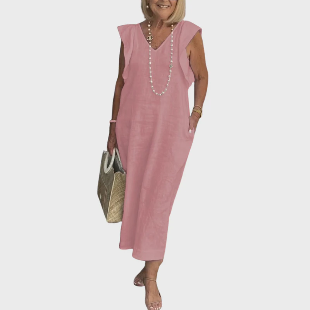 Hilal | Damen Leichtes Maxikleid Sommer