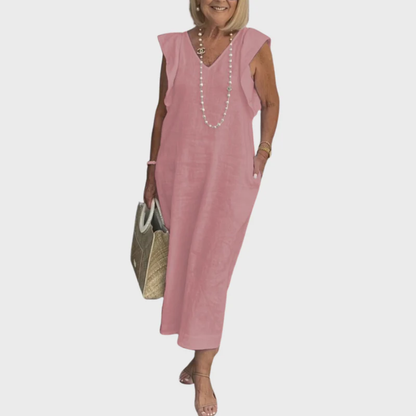 Hilal | Damen Leichtes Maxikleid Sommer
