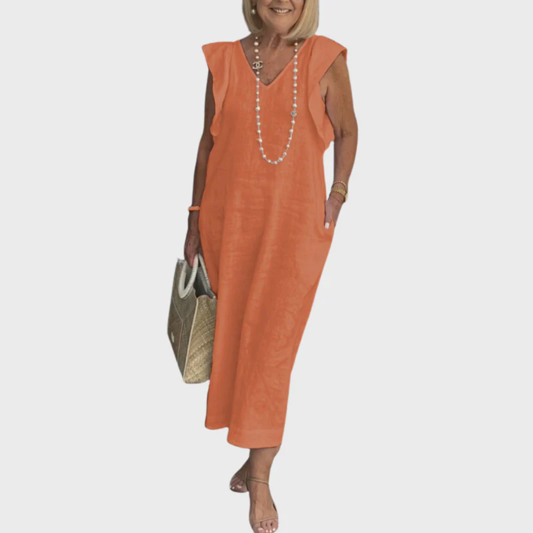 Hilal | Damen Leichtes Maxikleid Sommer