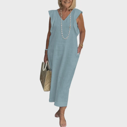 Hilal | Damen Leichtes Maxikleid Sommer