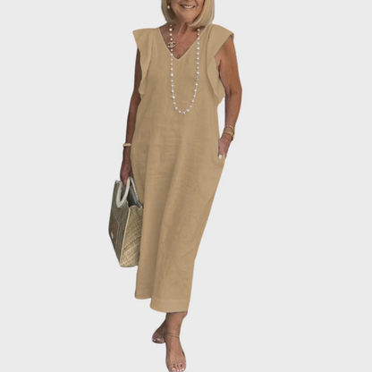 Hilal | Damen Leichtes Maxikleid Sommer