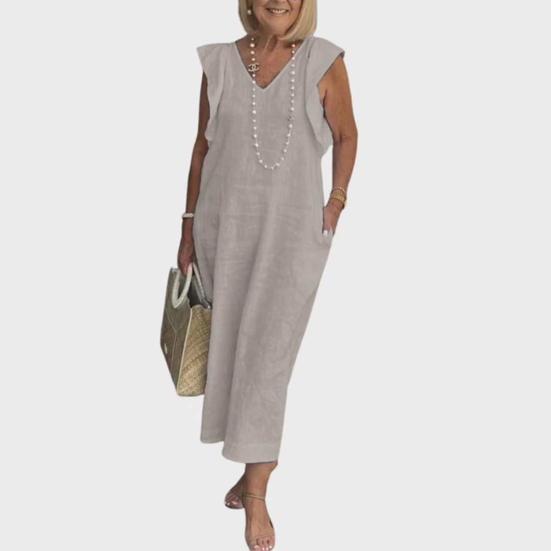 Hilal | Damen Leichtes Maxikleid Sommer