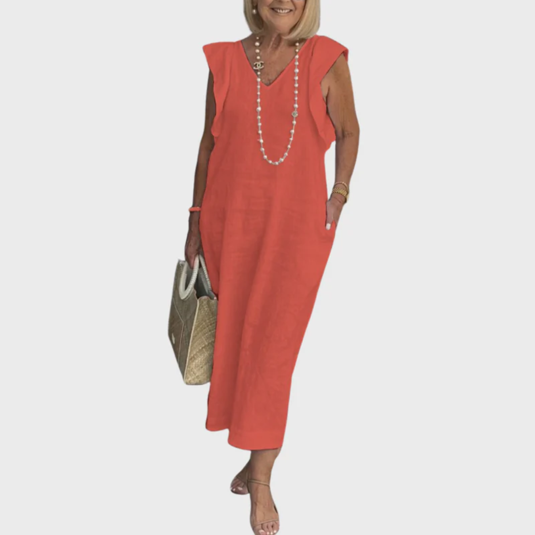 Hilal | Damen Leichtes Maxikleid Sommer