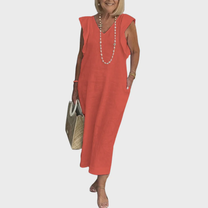 Hilal | Damen Leichtes Maxikleid Sommer