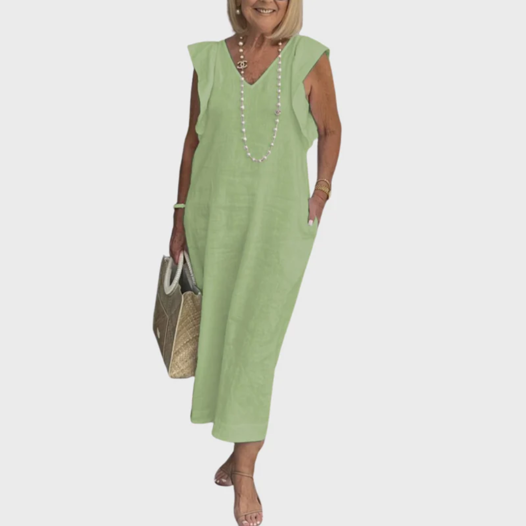 Hilal | Damen Leichtes Maxikleid Sommer