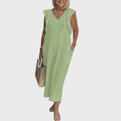 Hilal | Damen Leichtes Maxikleid Sommer
