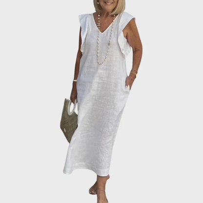 Hilal | Damen Leichtes Maxikleid Sommer