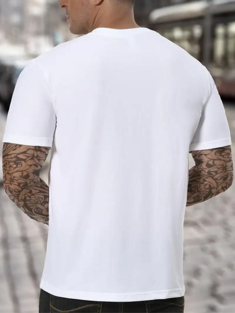 Men’s High Neck T Shirt Soft Comfortable Long Sleeve Minimalist Casual Everyday Layering Top