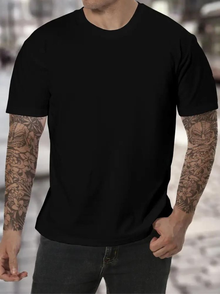 Men’s High Neck T Shirt Soft Comfortable Long Sleeve Minimalist Casual Everyday Layering Top