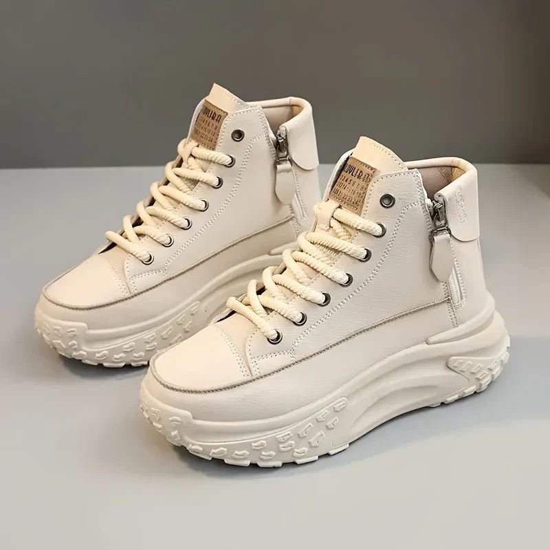 Kaylynn - Baskets montantes blanches à plateforme