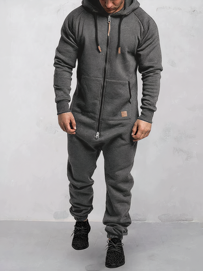 Hoodie Tracksuit for Men - EliteTrack-Grey-S-State of Style