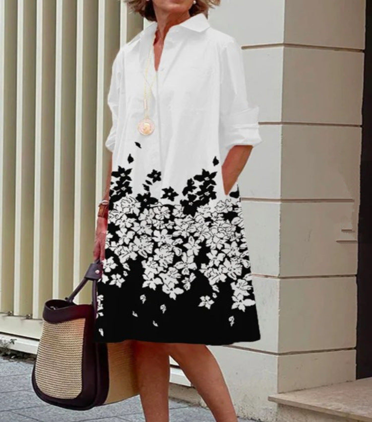 Robe midi décontractée pour femme en coton et lin – Coupe confortable pour tous les jours