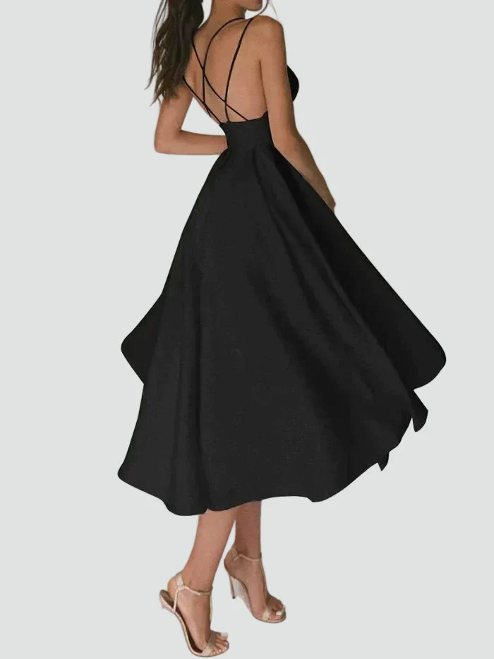 Paris – Flared Midi Cocktail Dress Sweetheart Neckline