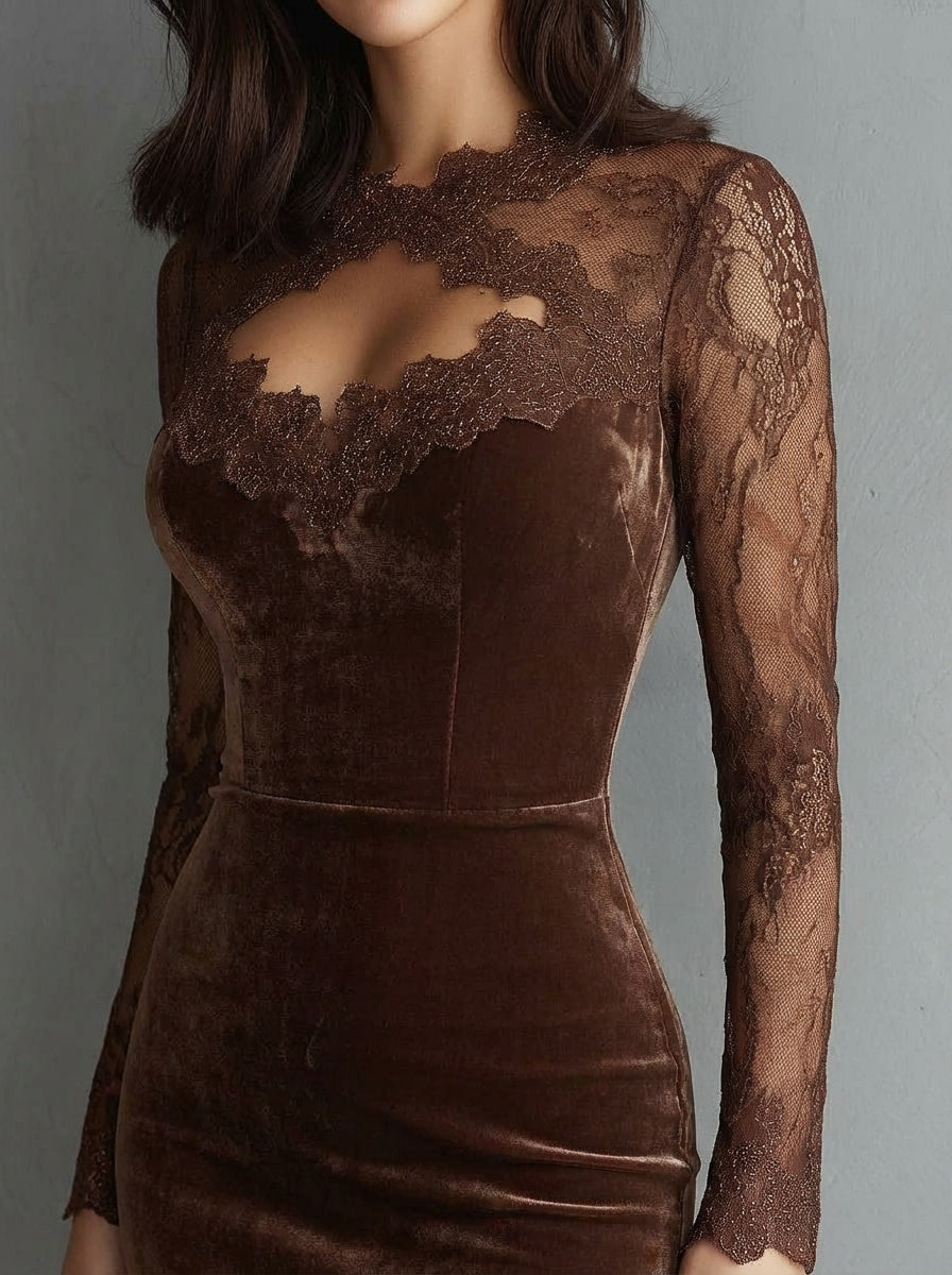 Nadia - Mini dress with elegant lace