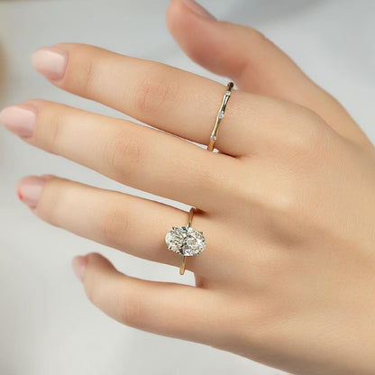 Gold Band Diamond Ring