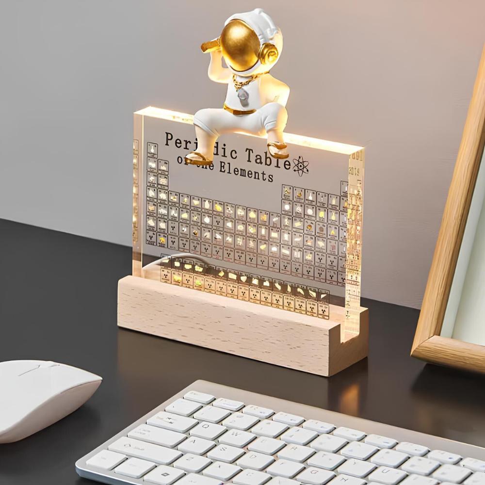 Illuminated Periodic Table with Real Elements - Elementa-Small-Nora Luxe