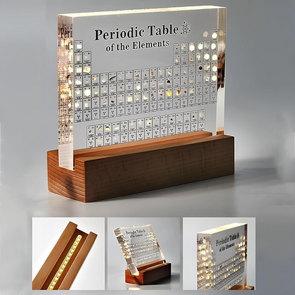 Illuminated Periodic Table with Real Elements - Elementa-Small-Nora Luxe