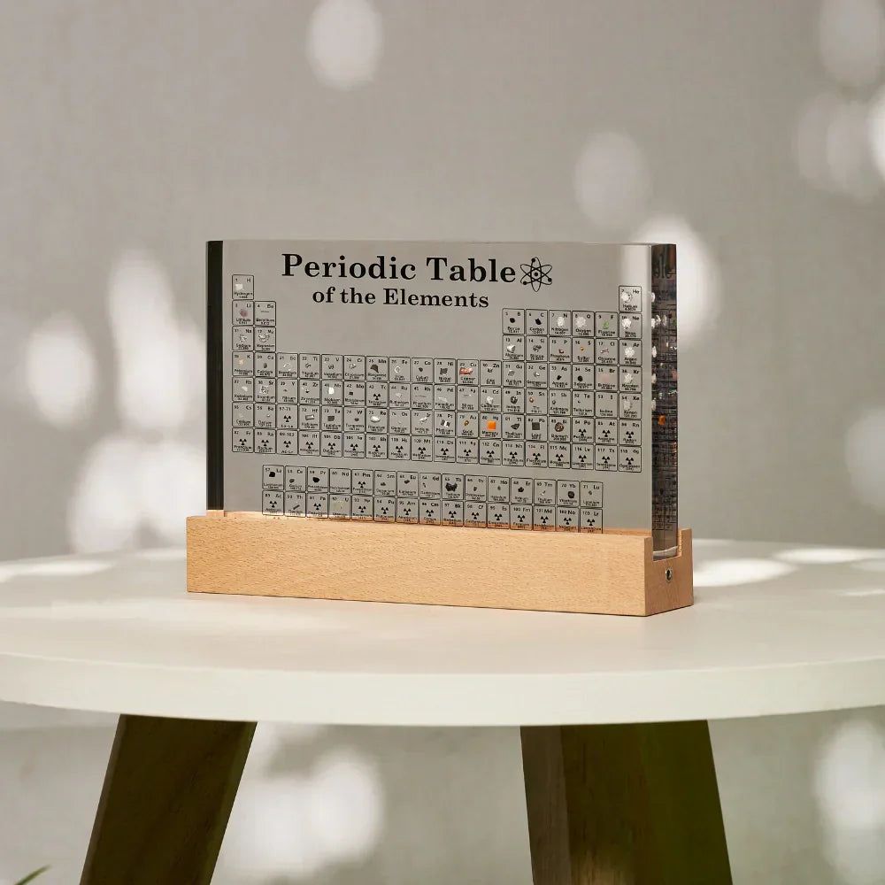 Illuminated Periodic Table with Real Elements - Elementa-Small-Nora Luxe