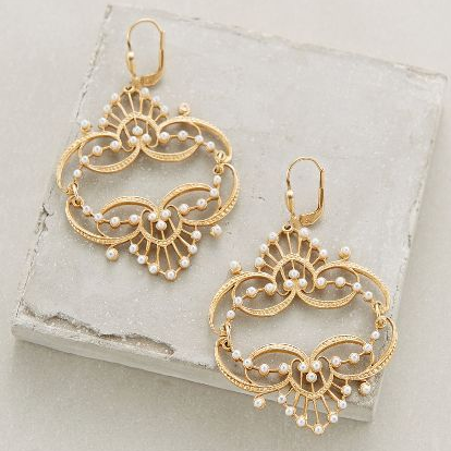 Divifa Vintage Golden Earrings in Gold-Plated stainless steel