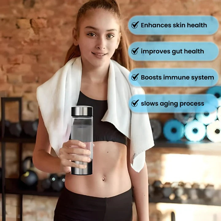 Portable Water Bottle for Hydrogen Infusion