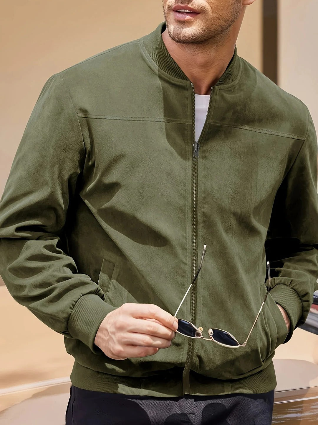 Kairos | Men’s Lightweight Casual Jacket Letvægtsjakke til Mænd med Lynlås | Sommerjakke til Forår og Efterår