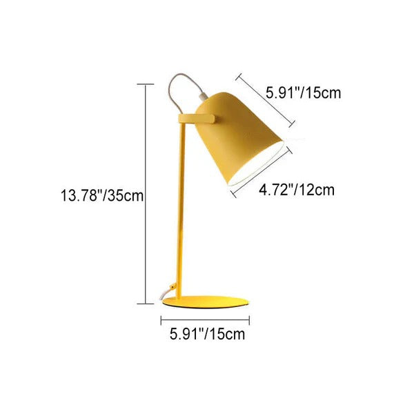 Verspielte Tischlampe im Eimerdesign mit sanften Farben