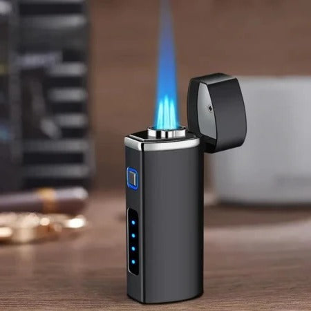 Rechargeable Metal Lighter with Triple Jet Flame Technology