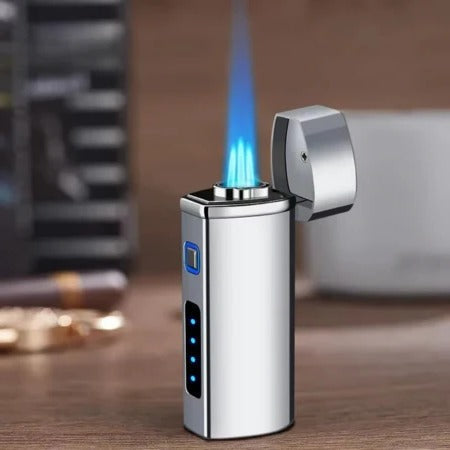 Rechargeable Metal Lighter with Triple Jet Flame Technology