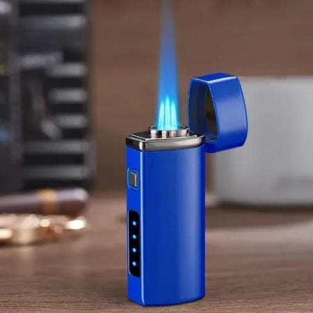 Rechargeable Metal Lighter with Triple Jet Flame Technology