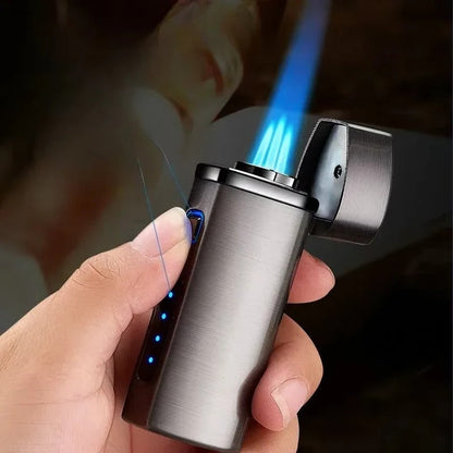 Rechargeable Metal Lighter with Triple Jet Flame Technology