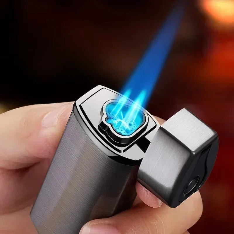 Rechargeable Metal Lighter with Triple Jet Flame Technology