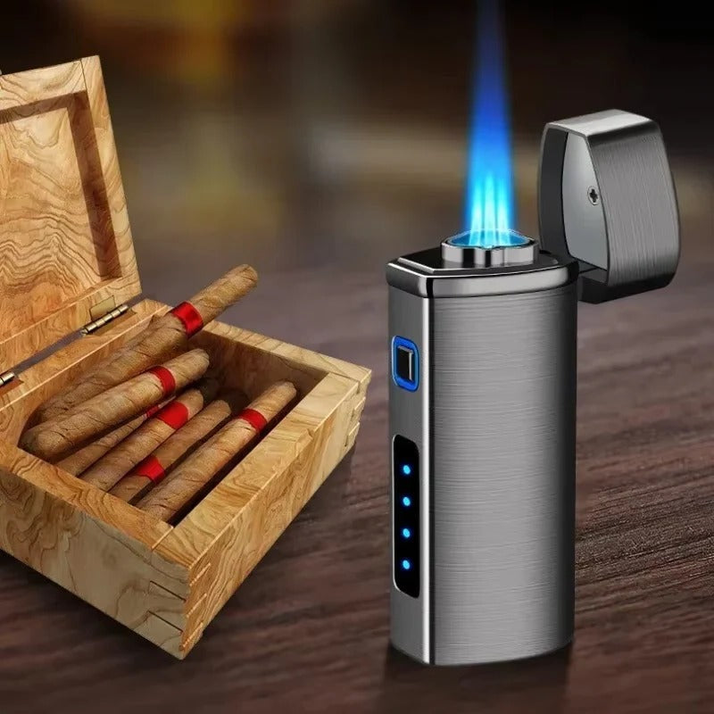 Rechargeable Metal Lighter with Triple Jet Flame Technology