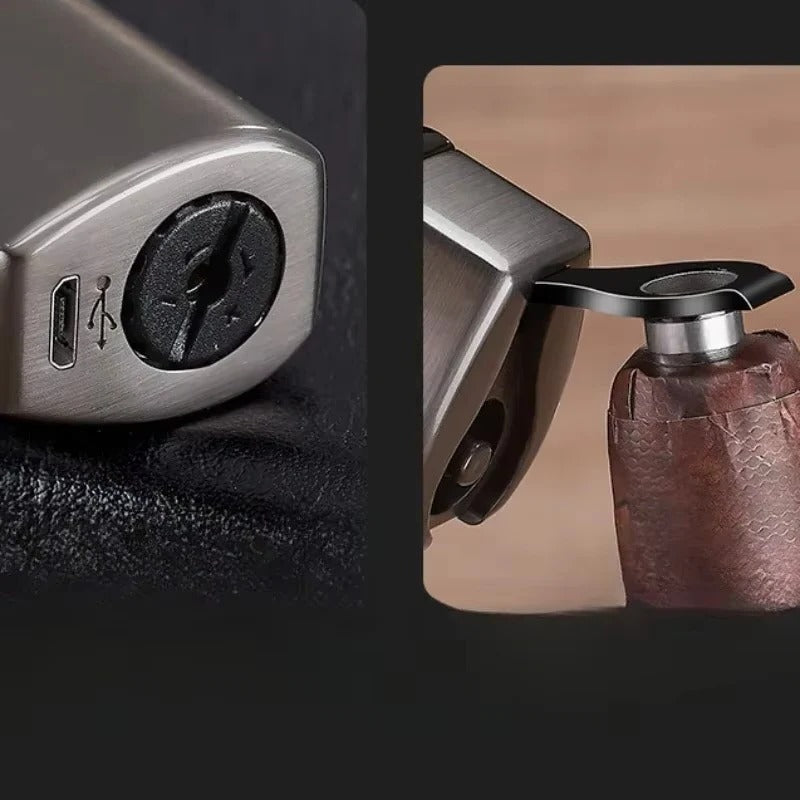 Rechargeable Metal Lighter with Triple Jet Flame Technology