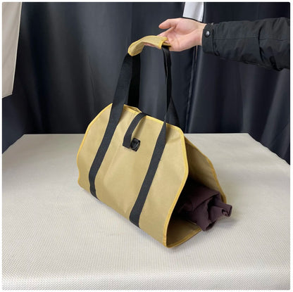Heavy-Duty Firewood Carrier Bag - Waterproof Canvas Log Tote for Camping & Fireplace