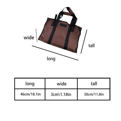 Heavy-Duty Firewood Carrier Bag - Waterproof Canvas Log Tote for Camping & Fireplace