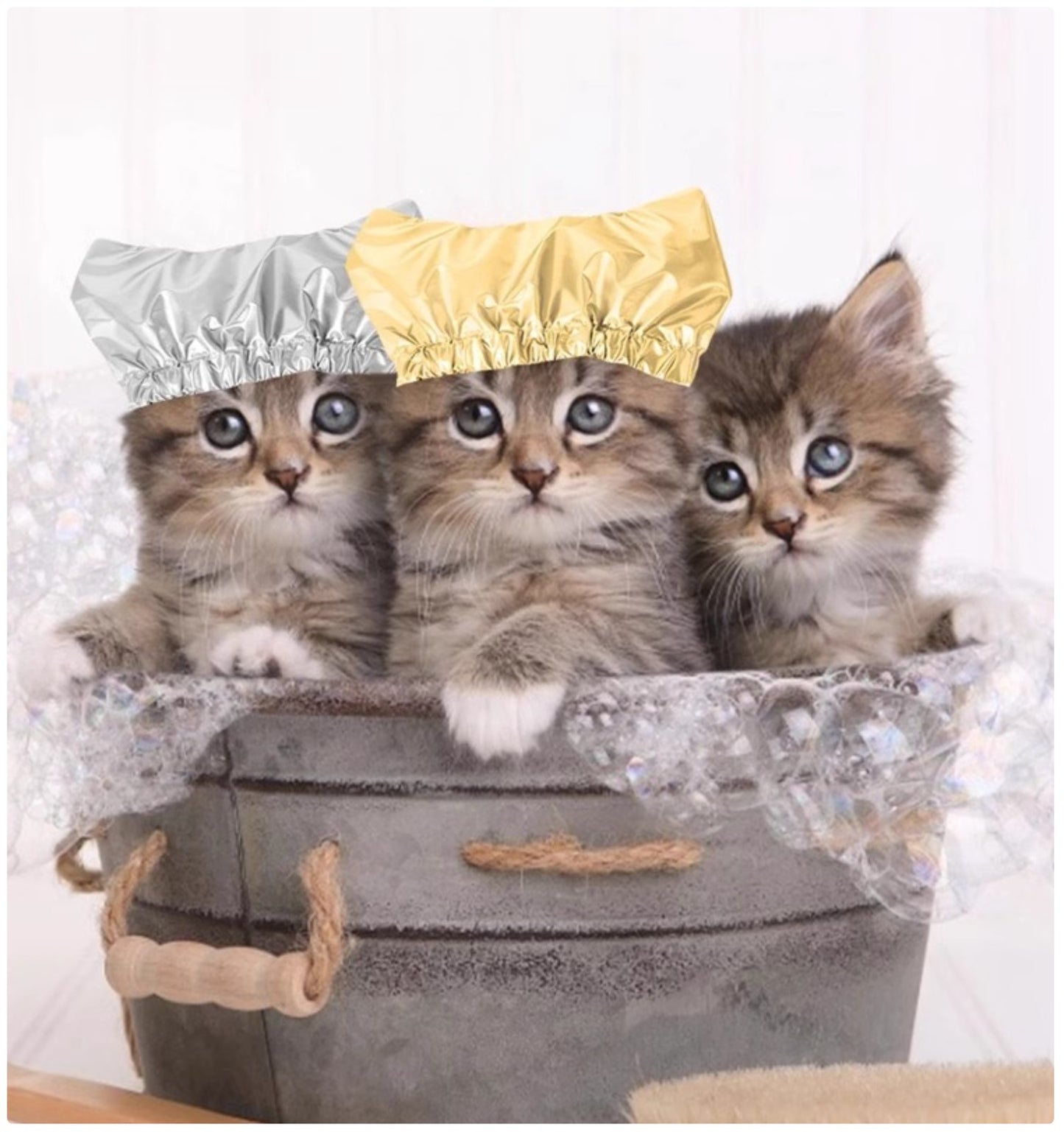 Cat Shower Cap - Waterproof Pet Bath Hat for Bathing & Grooming