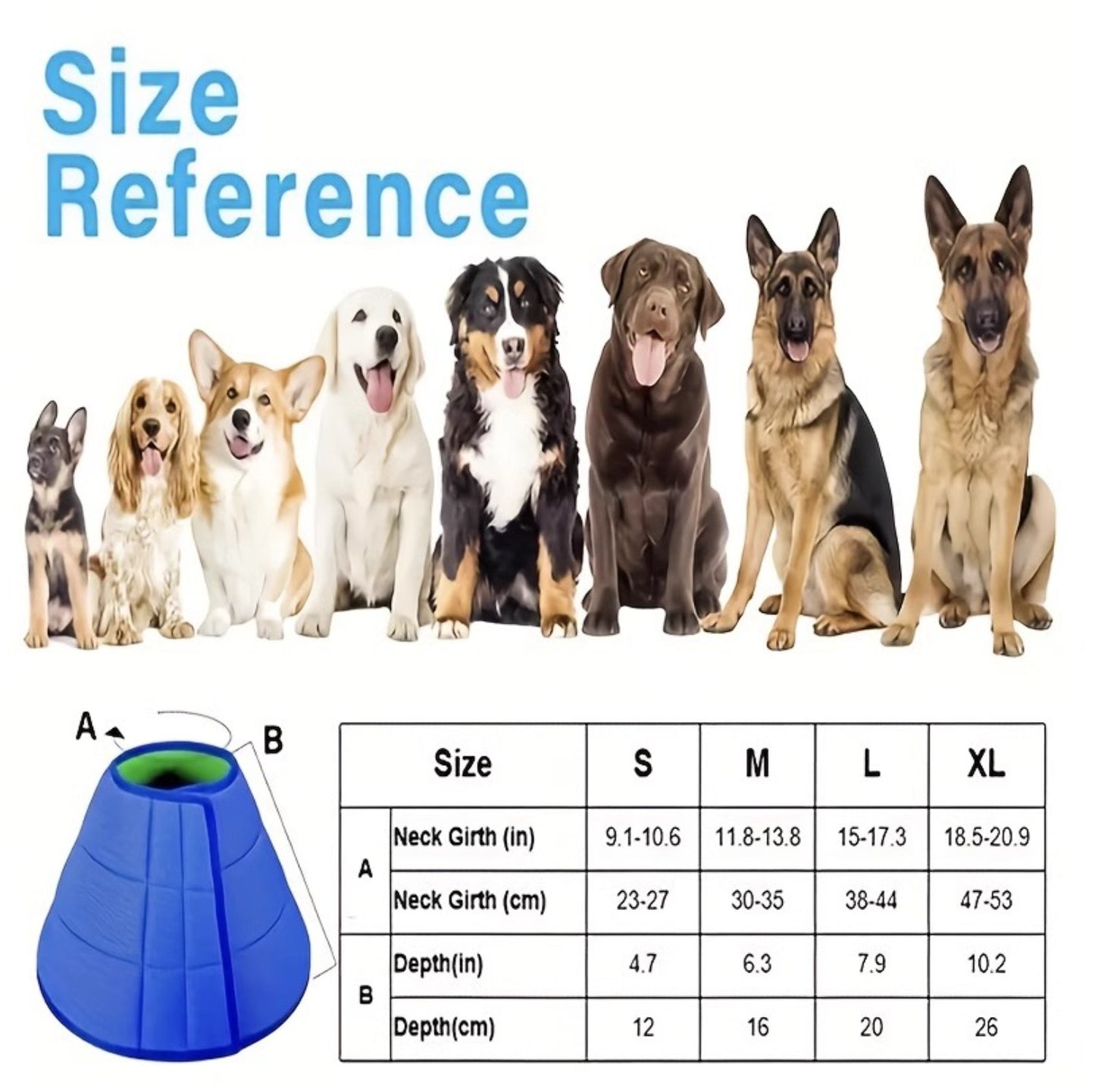 Breathable Dog & Cat Elizabethan Collar - Soft Mesh Recovery Cone for Post-Surgery & Wound Protection