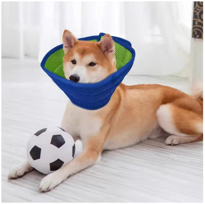 Breathable Dog & Cat Elizabethan Collar - Soft Mesh Recovery Cone for Post-Surgery & Wound Protection