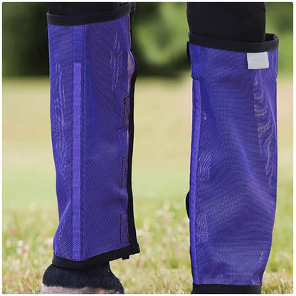 Horse Leg Fly Boots - Breathable Mesh Anti-Mosquito & Insect Protection Sleeves