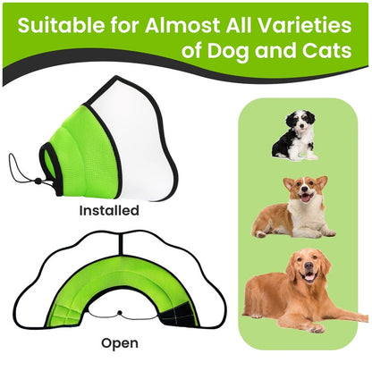 Waterproof Dog Protective Collar - Anti-Bite & Anti-Lick Recovery Cone for Dogs