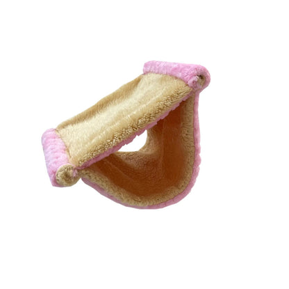 Double-Layered Hamster Hammock - Soft Plush Hanging Bed for Small Pets