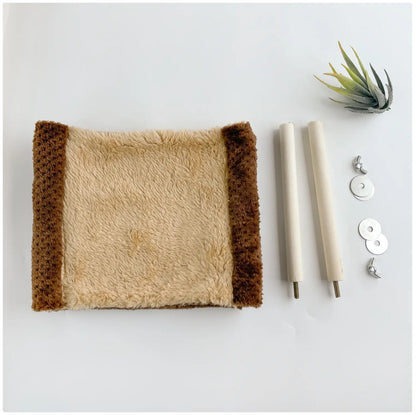 Double-Layered Hamster Hammock - Soft Plush Hanging Bed for Small Pets