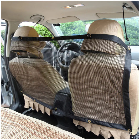 Dog Car Barrier Mesh - Adjustable Pet Safety Gate for Cars & SUVs