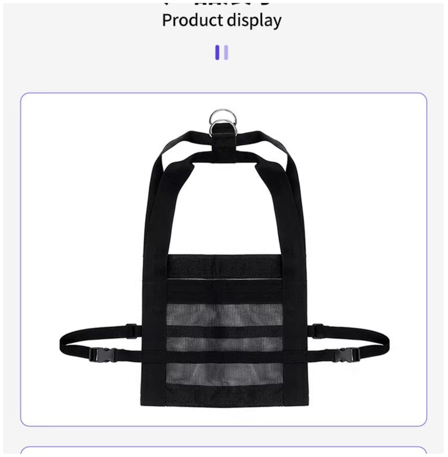 Small Animal Hanging Weighing Sling - Breathable Mesh Harness for Lambs, Goats & Puppies