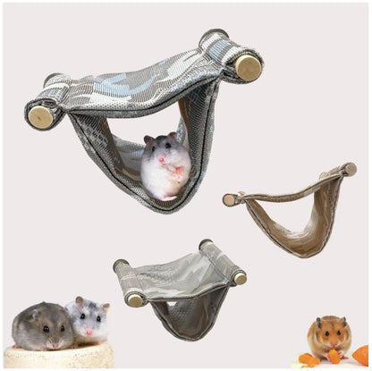 Hamster Hammock & Platform - 2-in-1 Cozy Hanging Bed & Play Area for Small Pets